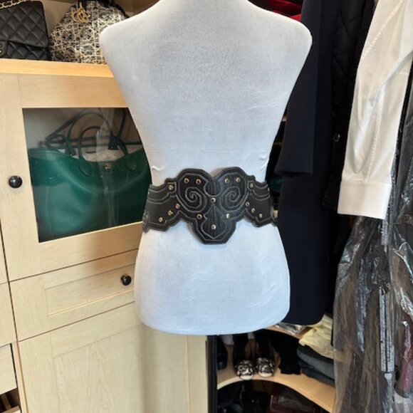 Temperley London Black Size 3 Leather Waist Belt main image 5